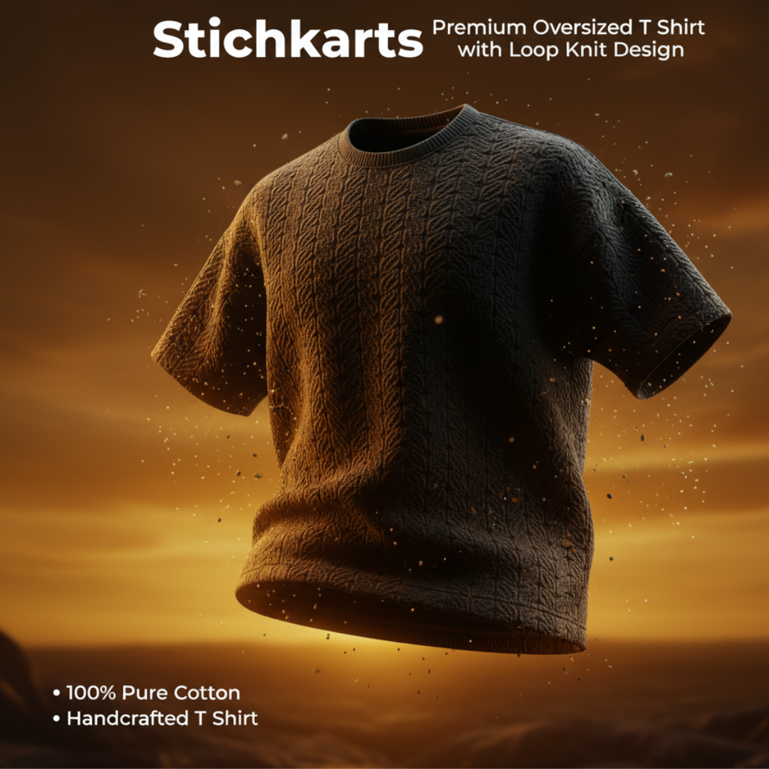 Oversized Premium T-Shirt-Loop Knit Design
