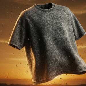 oversized premium t shirt loop knit design black (copy)