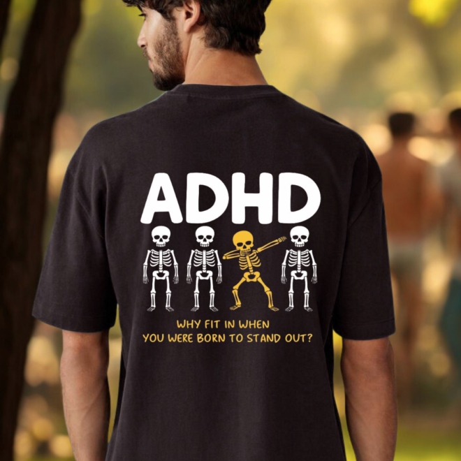 adhd friends premium regular fit men's wear (animal back)